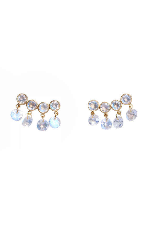 Marie-Hélène De Taillac Moonstone Climber Earrings