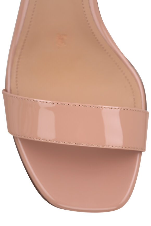 Santoni - Calypso Neutral Patent Leather Sandal, 75mm