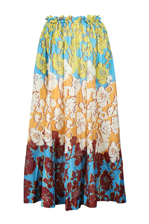 Alémais Splice Printed Midi Skirt