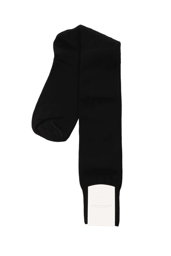 Geoff Nicholson Black Over the Calf Sock