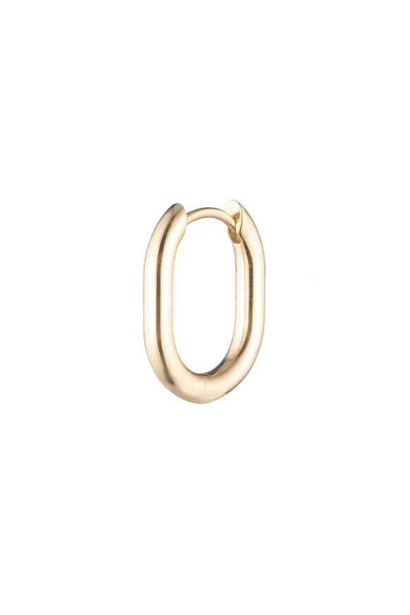 Foundrae 18k Yellow Gold Petite Chubby Fob Earring - view 1