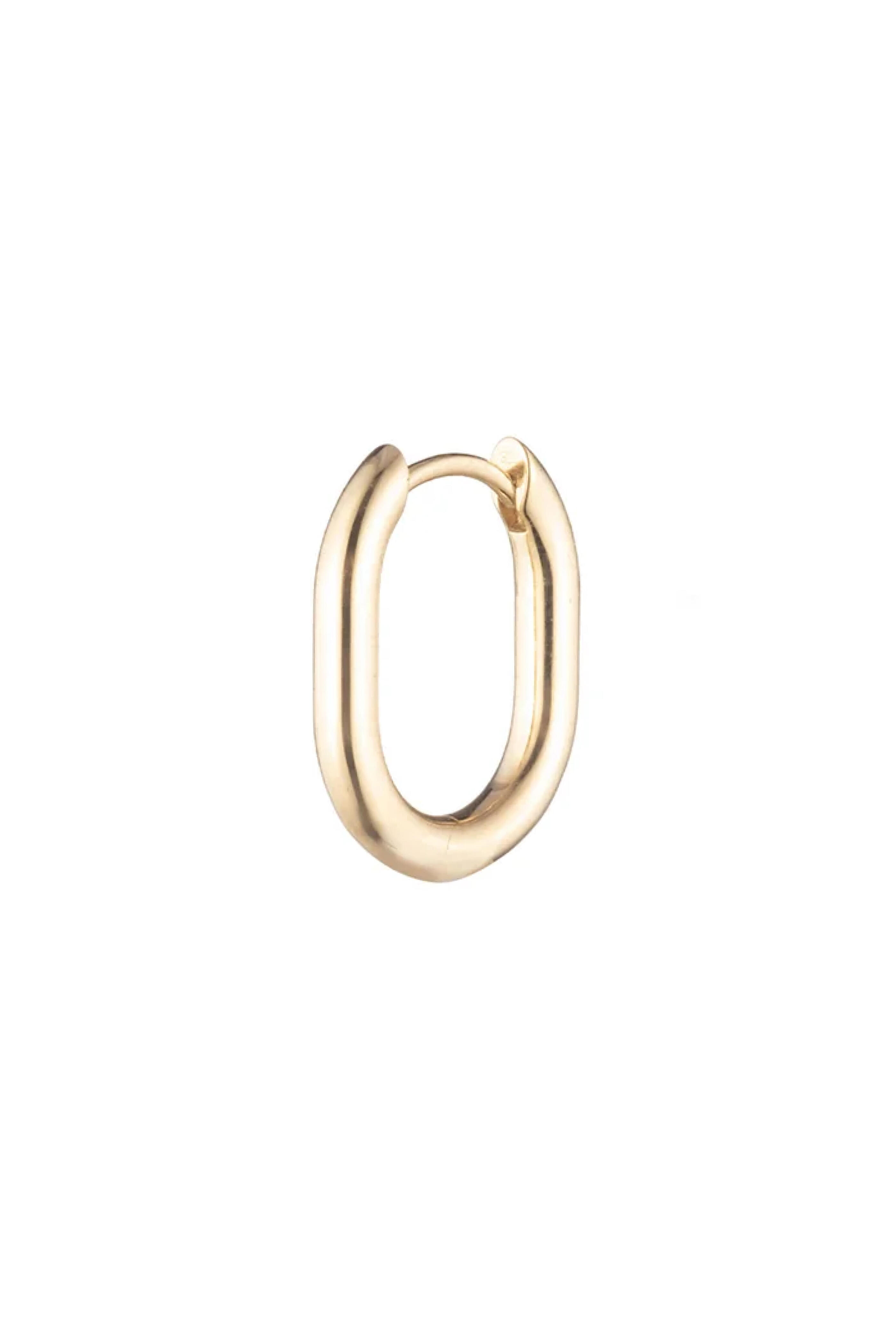 Foundrae - 18k Yellow Gold Petite Chubby Fob Earring - view 1