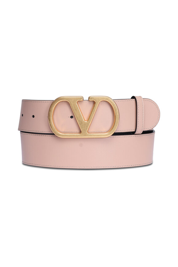 Valentino Garavani VLogo Black & Tan Reversible Belt - view 3