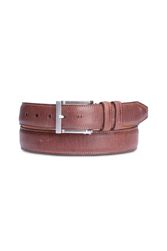 RRL - Terrance Brown Leather Belt | Mitchell Stores