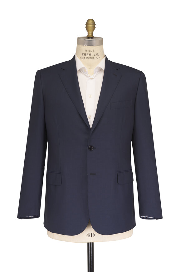 Brioni Navy 150s Wool Houndstooth Suit - view 2