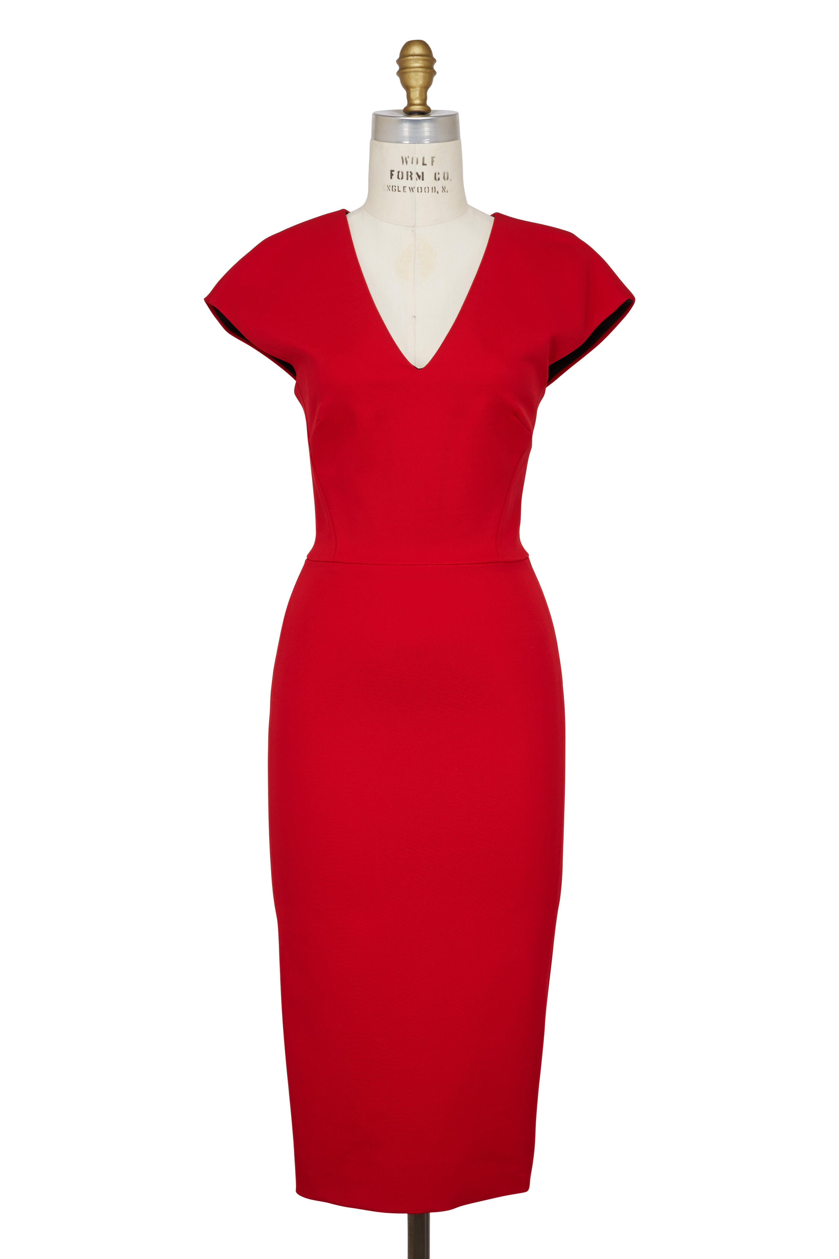 red jersey dress womens Victoria Beckham Women's Dense Rib edit: PF26 Holiday