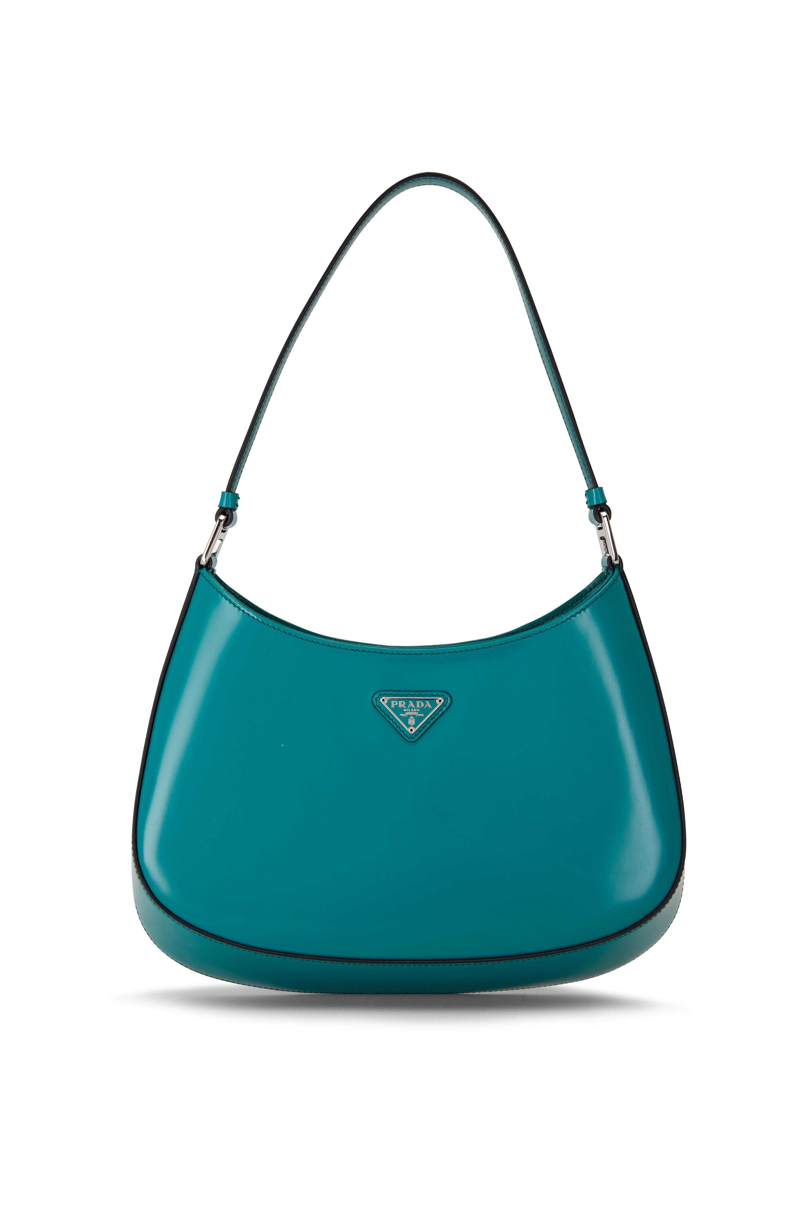 Prada - Cleo Bright Blue Smooth Leather Shoulder Bag