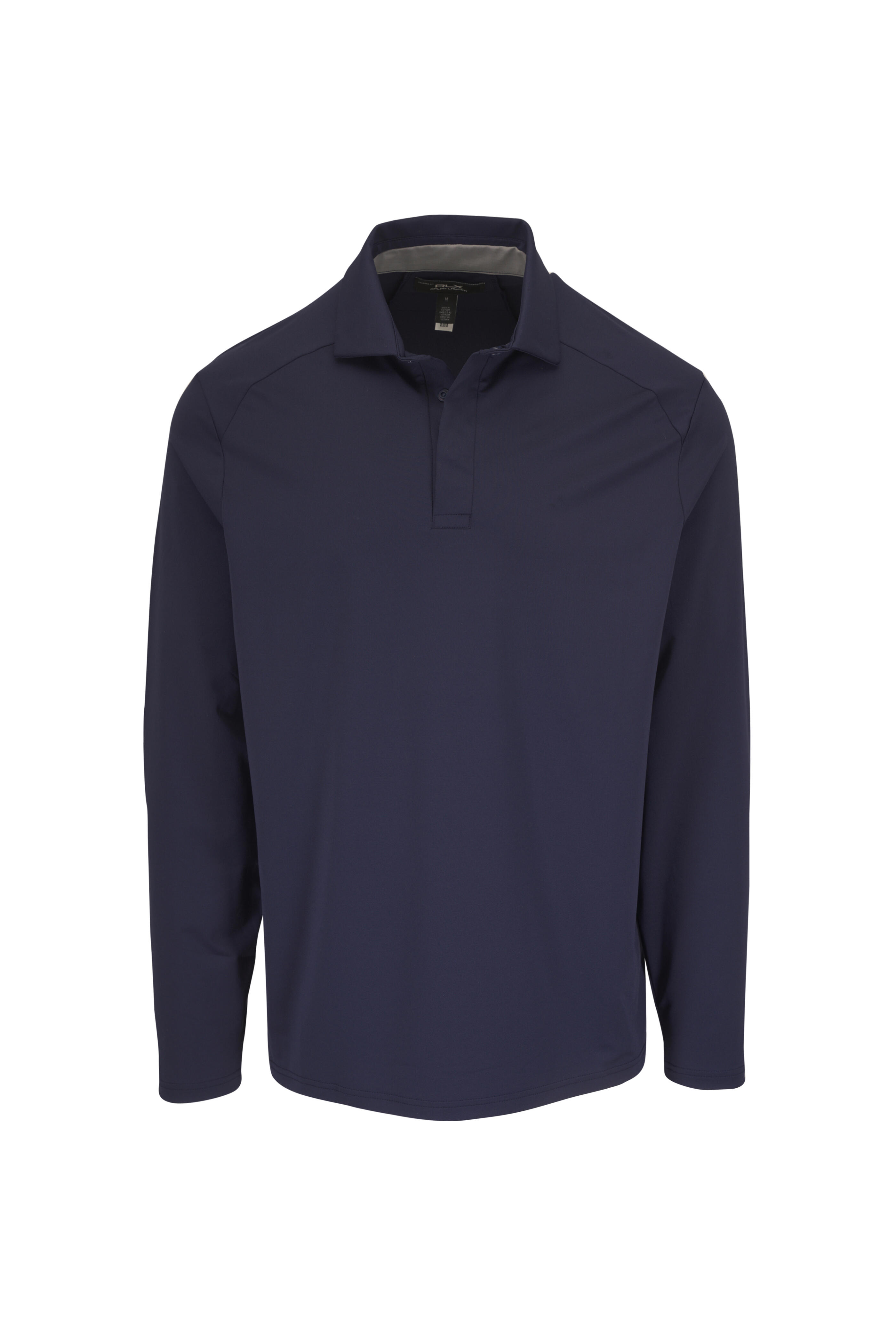 RLX Ralph Lauren - Navy Blue Long Sleeve Jersey Polo - view 1