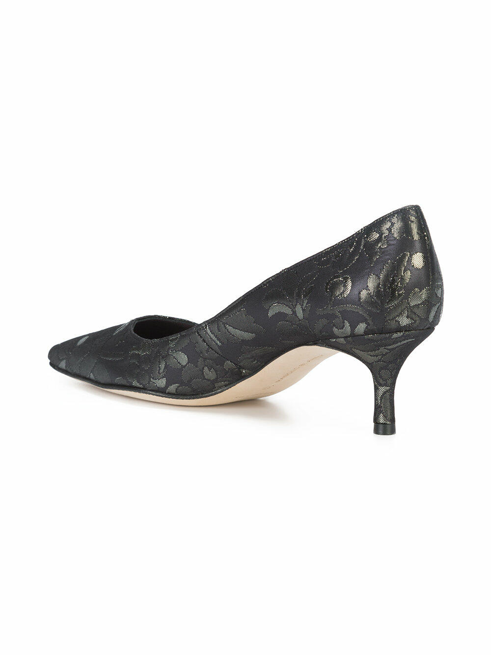 Manolo Blahnik - Navy Blue & Anthracite Brocade Pump, 50mm