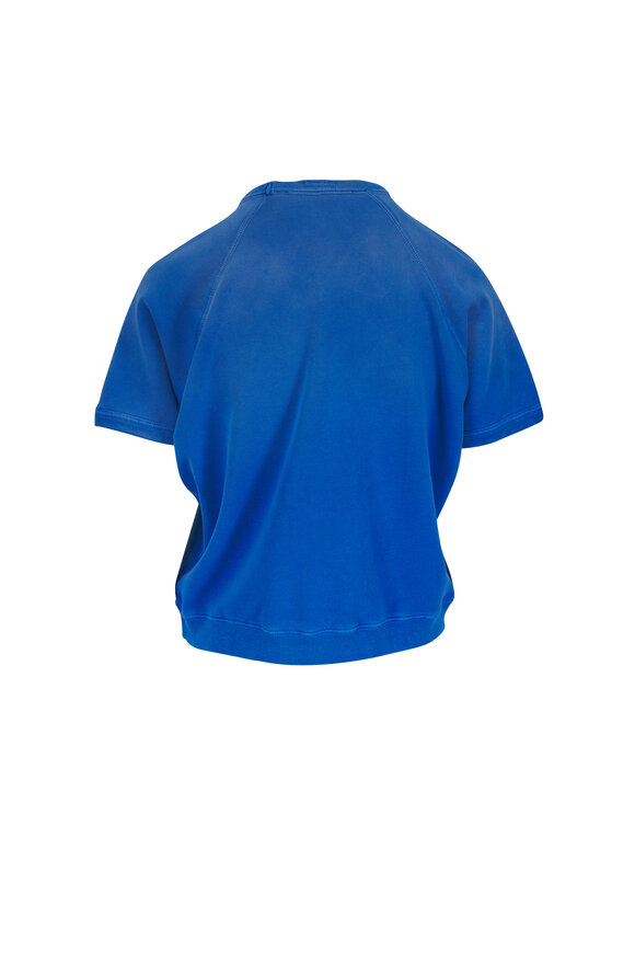 Mother The Short Sleeve Concert Blue Sweatshirt - view 3