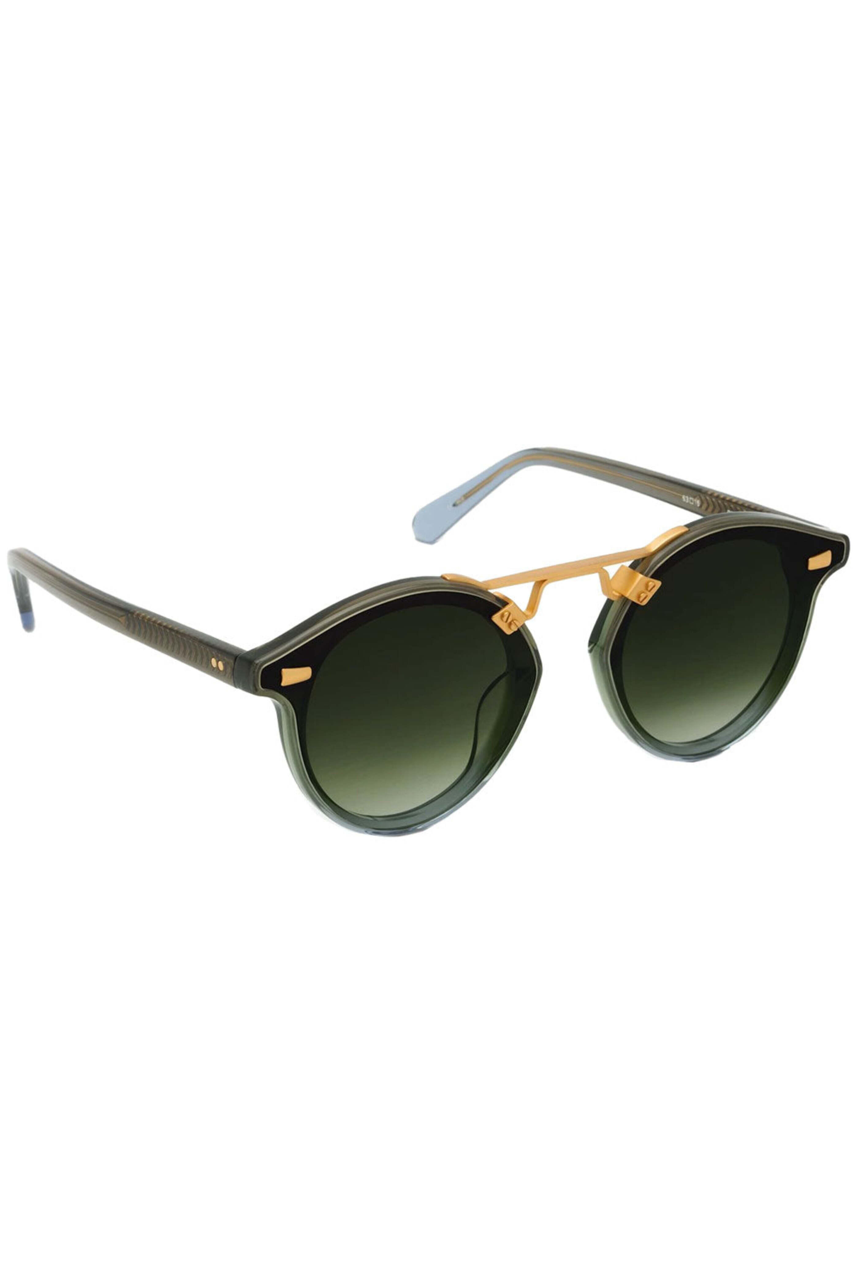 NEW KREWE SUNGLASSES STL II MATCHA 12K Matcha Beau Sunglasses | KREWE du optic main image 2