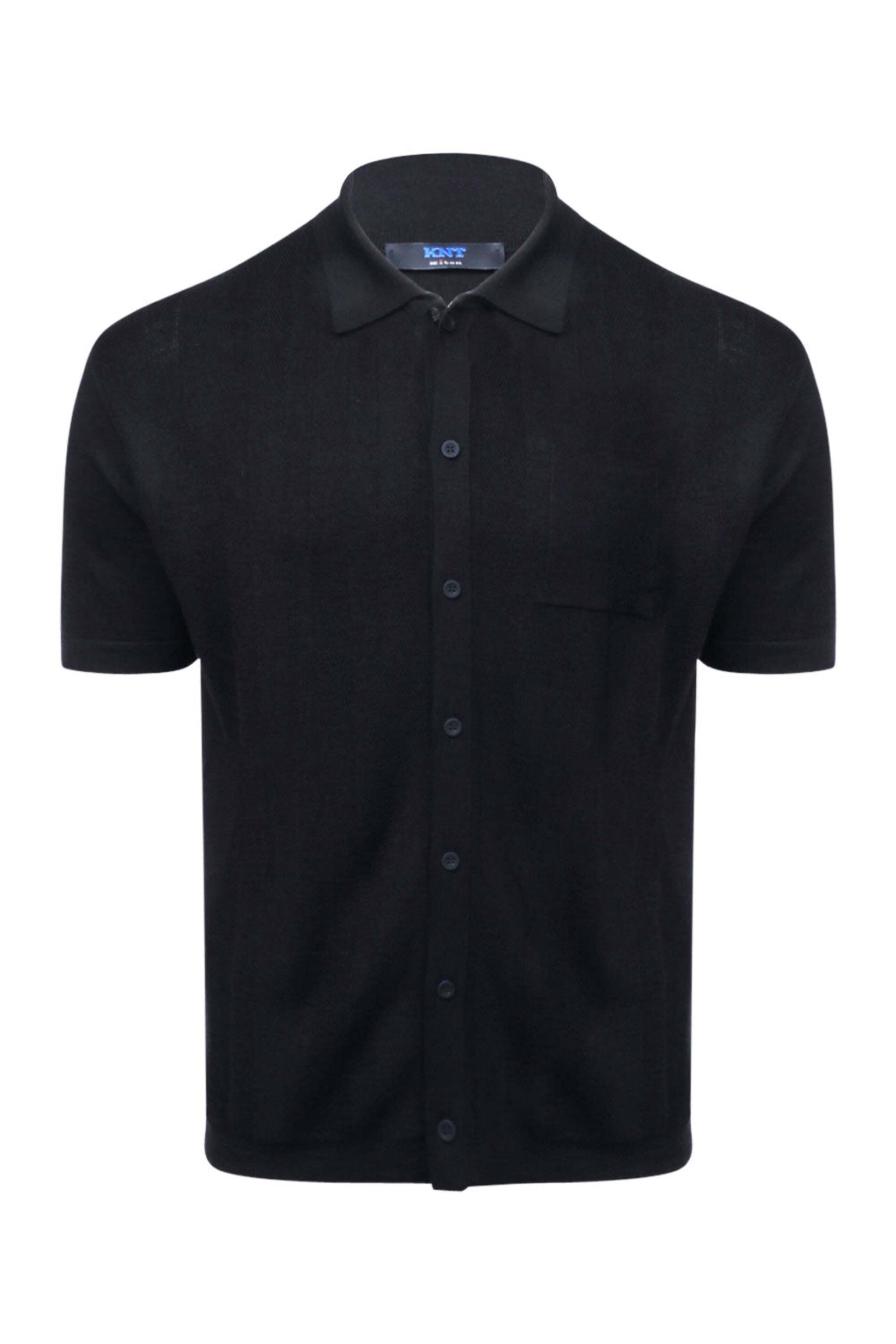 KNT - Black Knit Short Sleeve Sweater