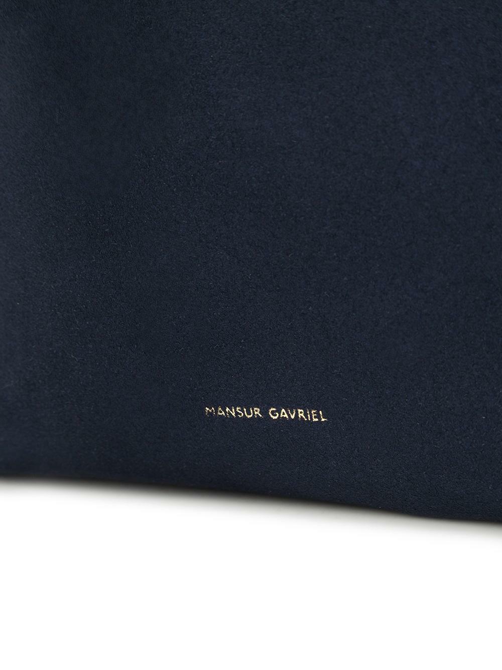 Mansur Gavriel - Blue Suede Medium Bucket Bag