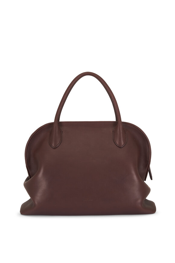 The Row Agnes 12 Burgundy Leather Top Handle Bag - view 1
