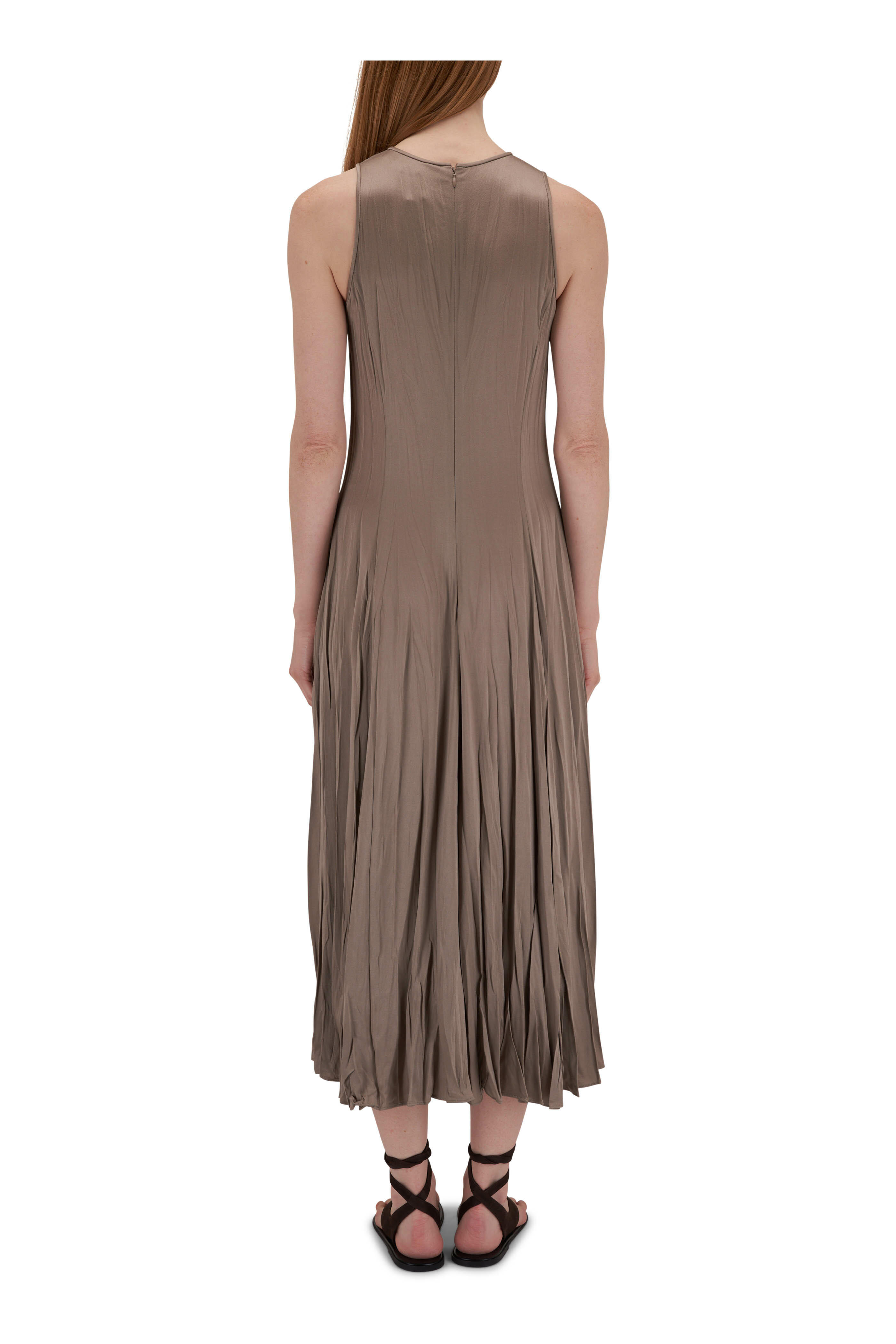 Michael Kors Collection - Taupe Kors Crush Midi Dress