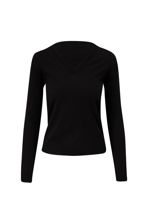 Brunello Cucinelli - Black Cashmere, Silk & Lurex Sweater