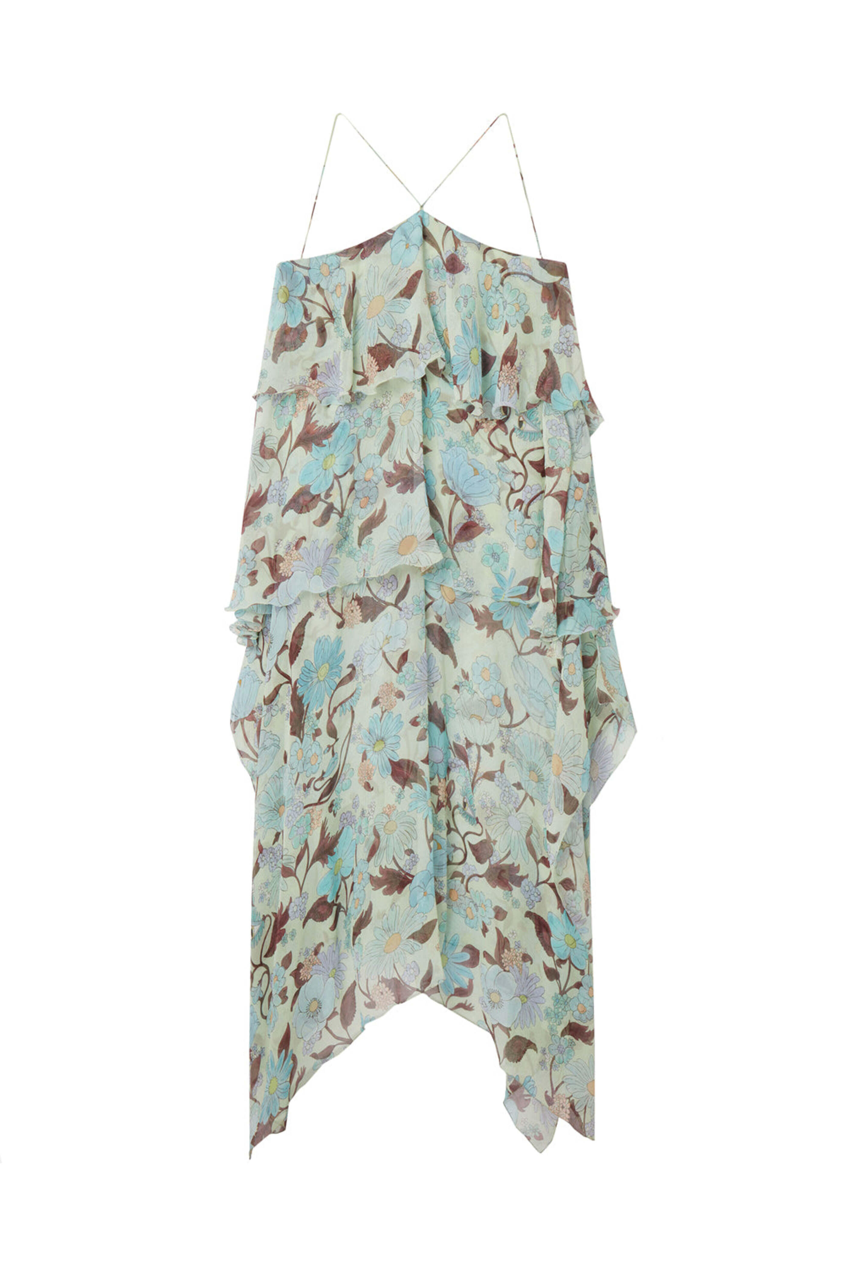Stella McCartney - Mint Lady Garden Print Halterneck Dress