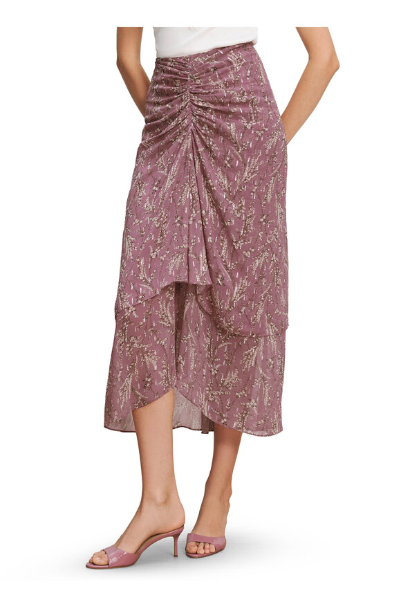 Veronica Beard Sira Orchid Floral Midi Skirt - view 4
