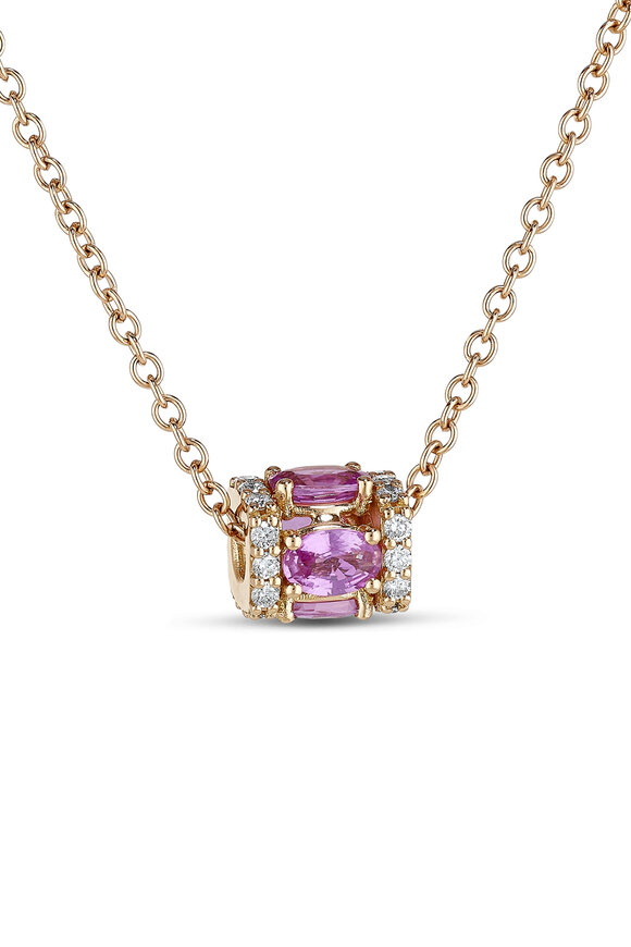 Miseno - Procida Diamond & Pink Sapphire Pendant Necklace