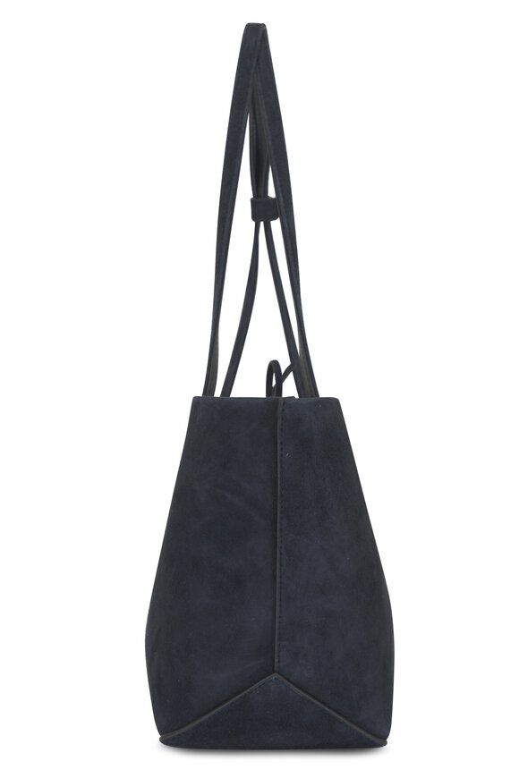 The Row Medium Park Edge Blue Navy Ans Suede Tote - view 3