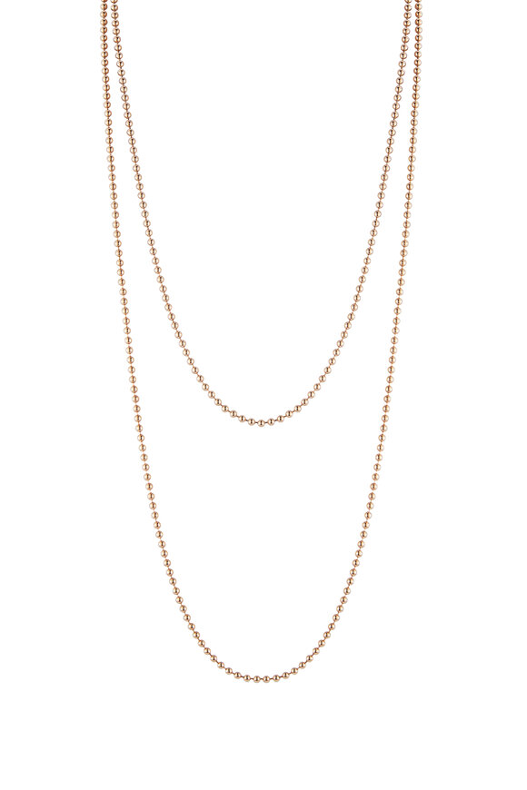 Walters Faith - Dora 18K Rose Gold Ball 20" Chain Necklace 