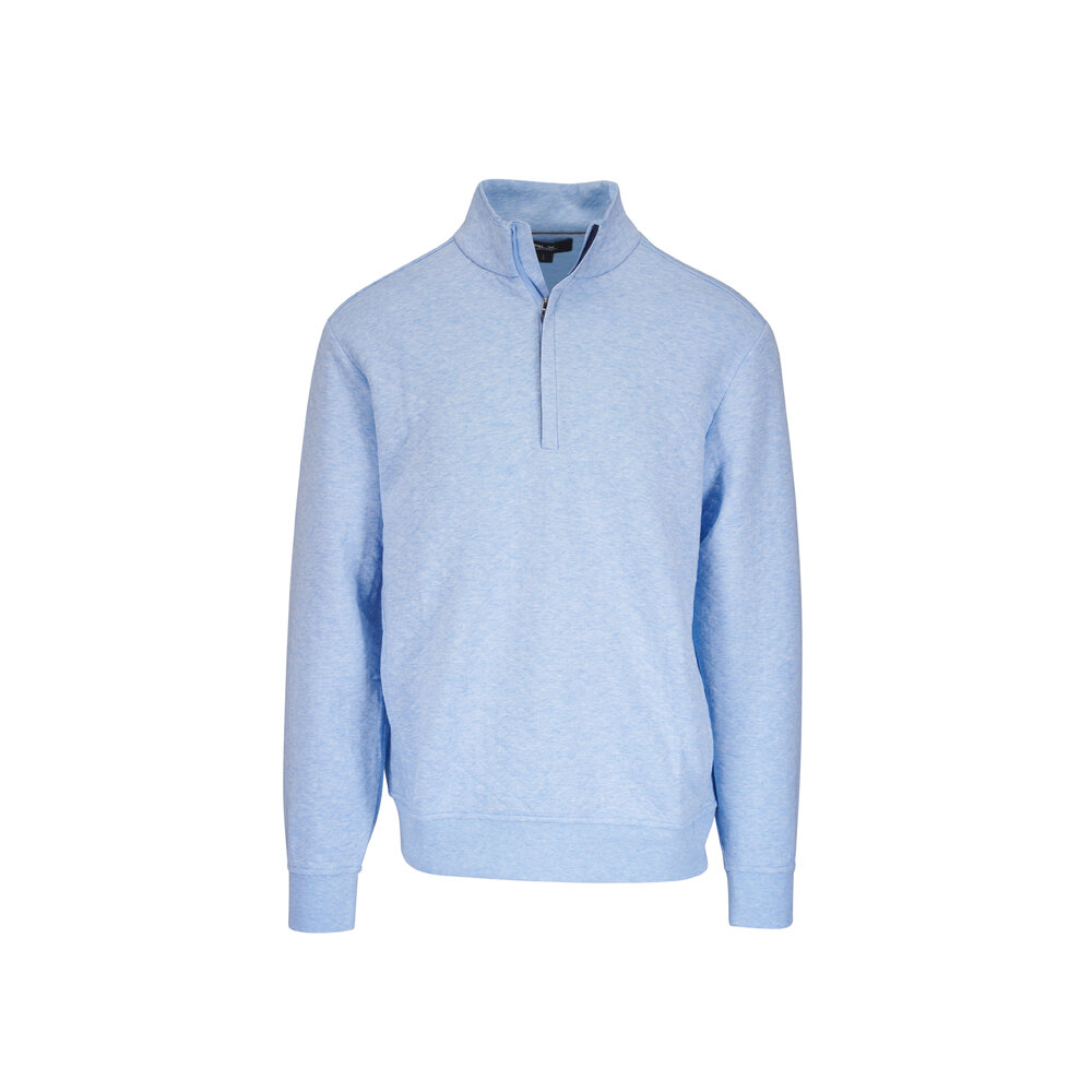 RLX Ralph Lauren - Light Blue Quilted Double Knit Pullover