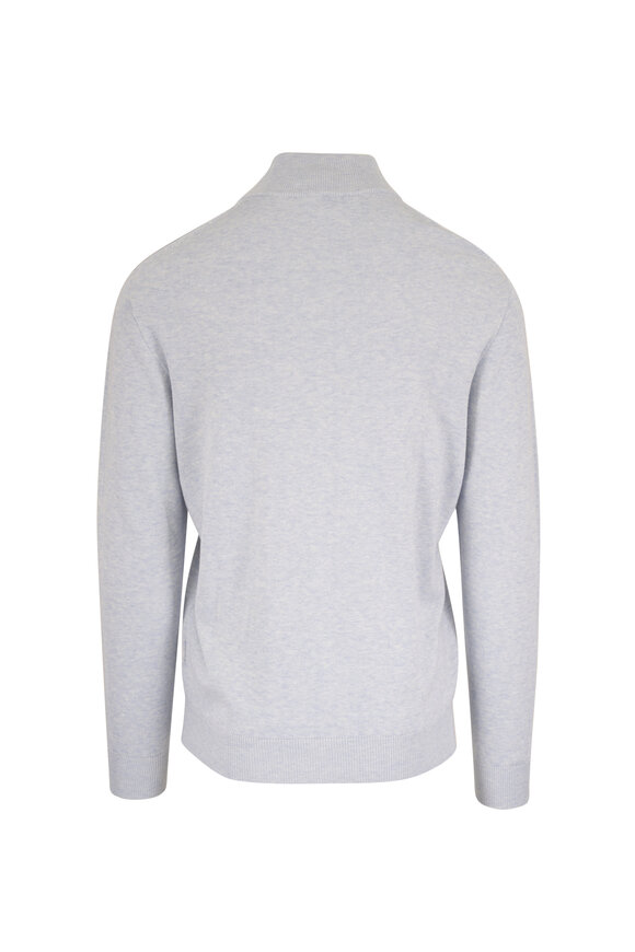 Atelier Munro Blue Mélange Quarter Zip Pullover - view 2