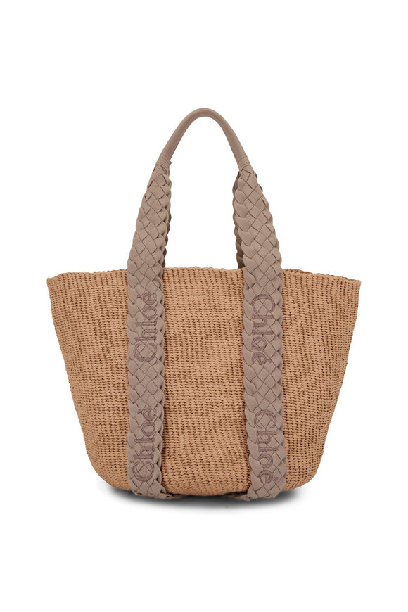 Chloé - Large Woody Pastel Gray Paper Tote 