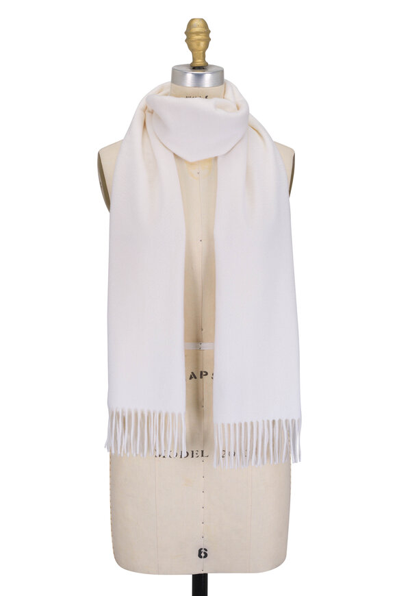 Loewe - Anagram Beige & White Scarf | Mitchell Stores