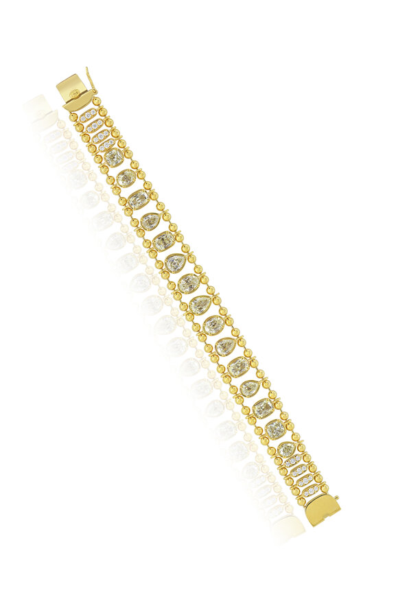 Sutra 18k Yellow Gold Diamond Bracelet