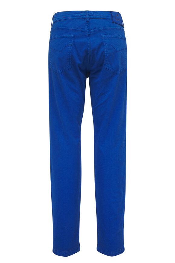 Marco Pescarolo Blue Stretch Cotton Five Pocket Pant - view 3