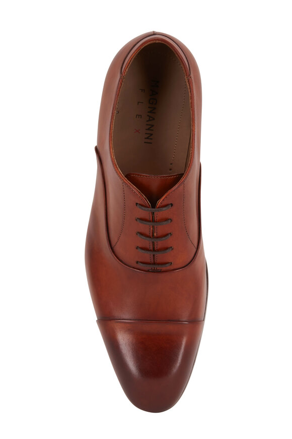 Magnanni - Bolo Cognac Burnished Leather Cap-Toe Oxford