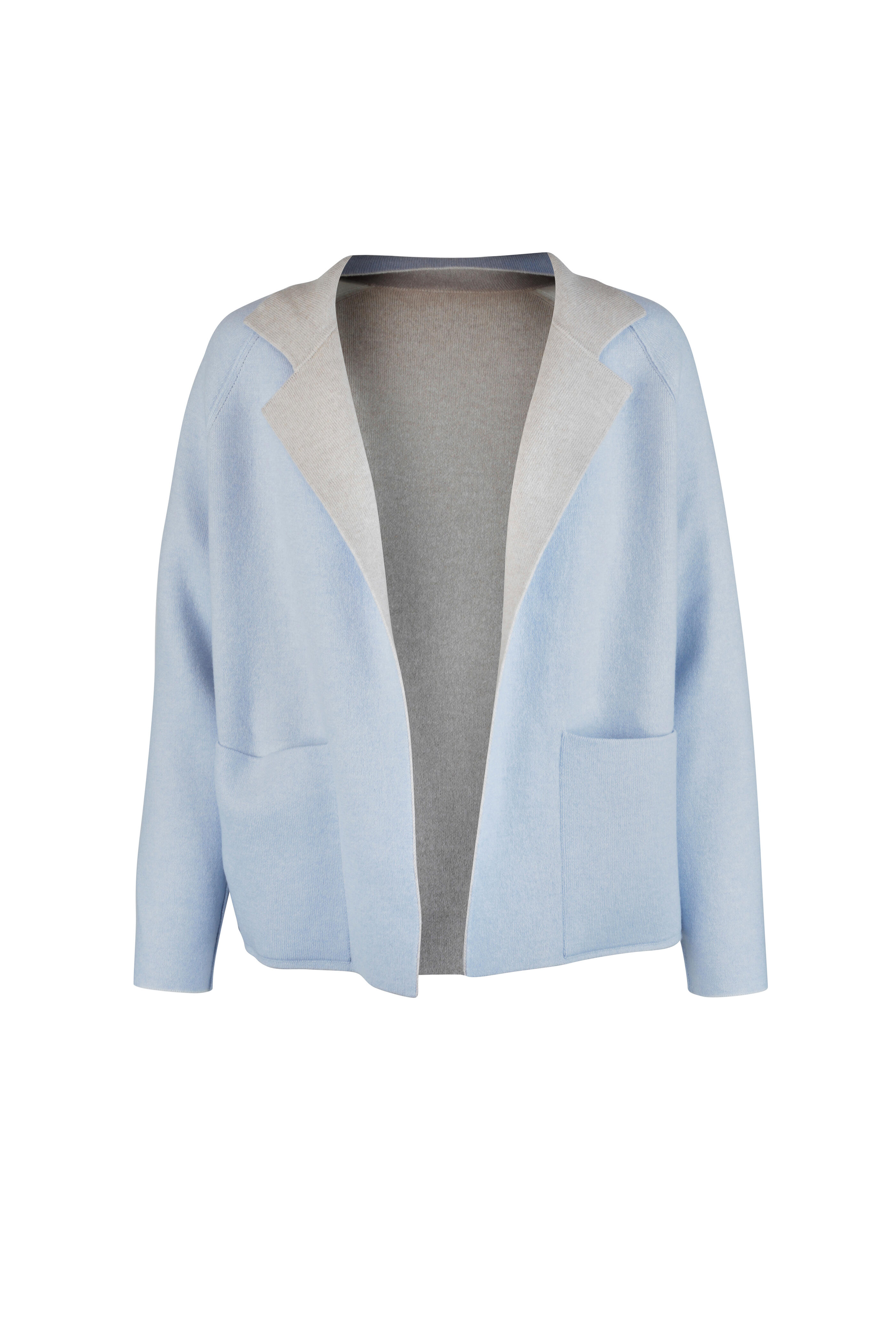 Akris - Ice, Sand & Cream Reversible Cashmere Jacket