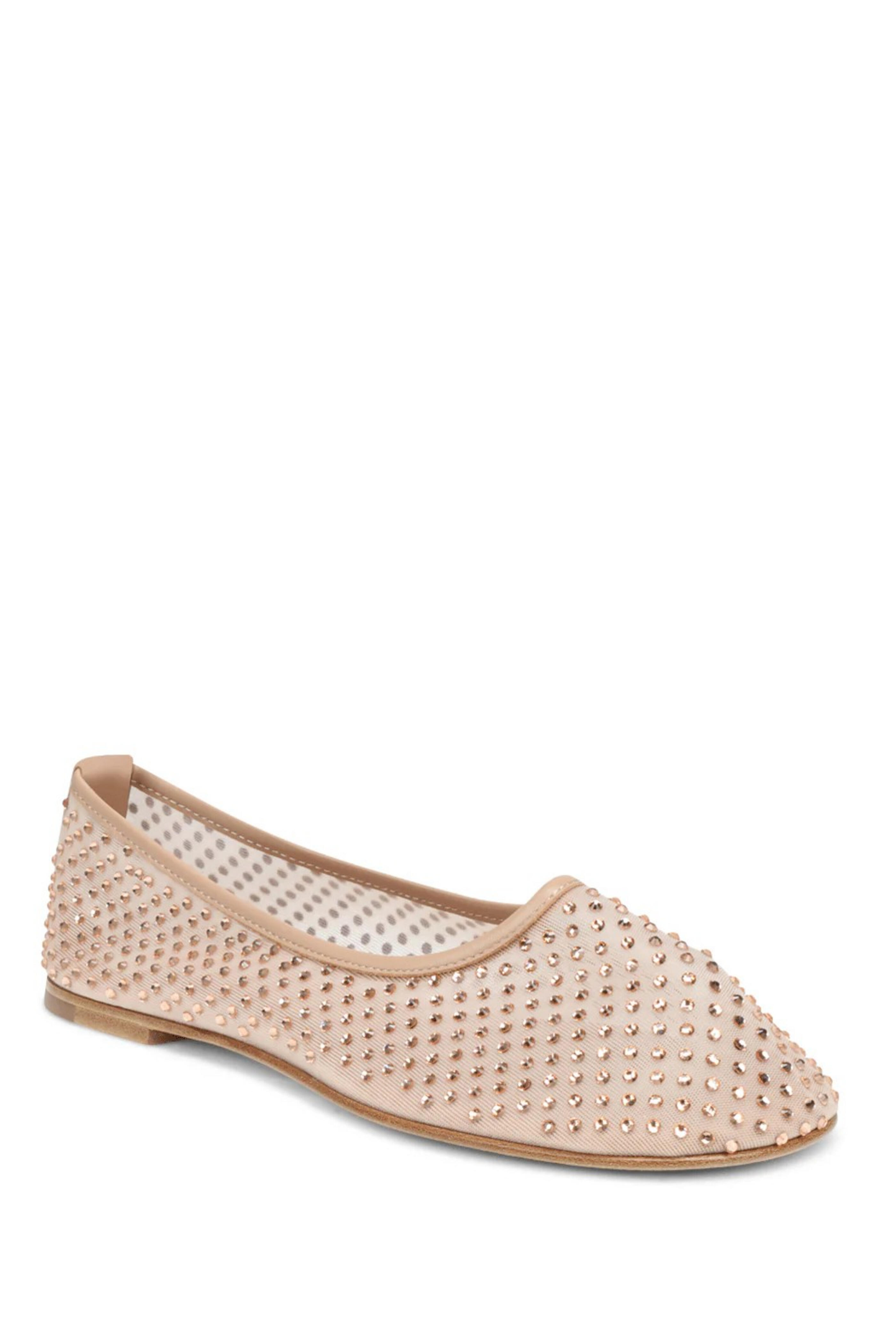 Dear Frances - Balla Beige Small Crystal Ballet Flat