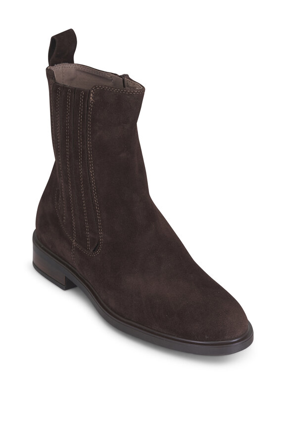 Ron White Posie Chocolate Suede Inside Zip Boot, 25mm - view 1