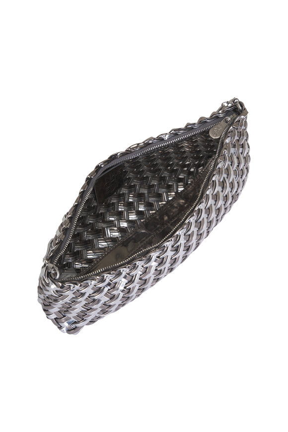 Naghedi Gala Double Weave Pewter Metallic Shoulder Bag - view 4