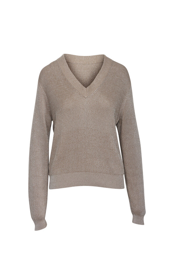 BRUNELLO CUCINELLI グレー Vネックセーター Amazon | [Brunello Cucinelli] [50] ブルネロクチネリ Vネック