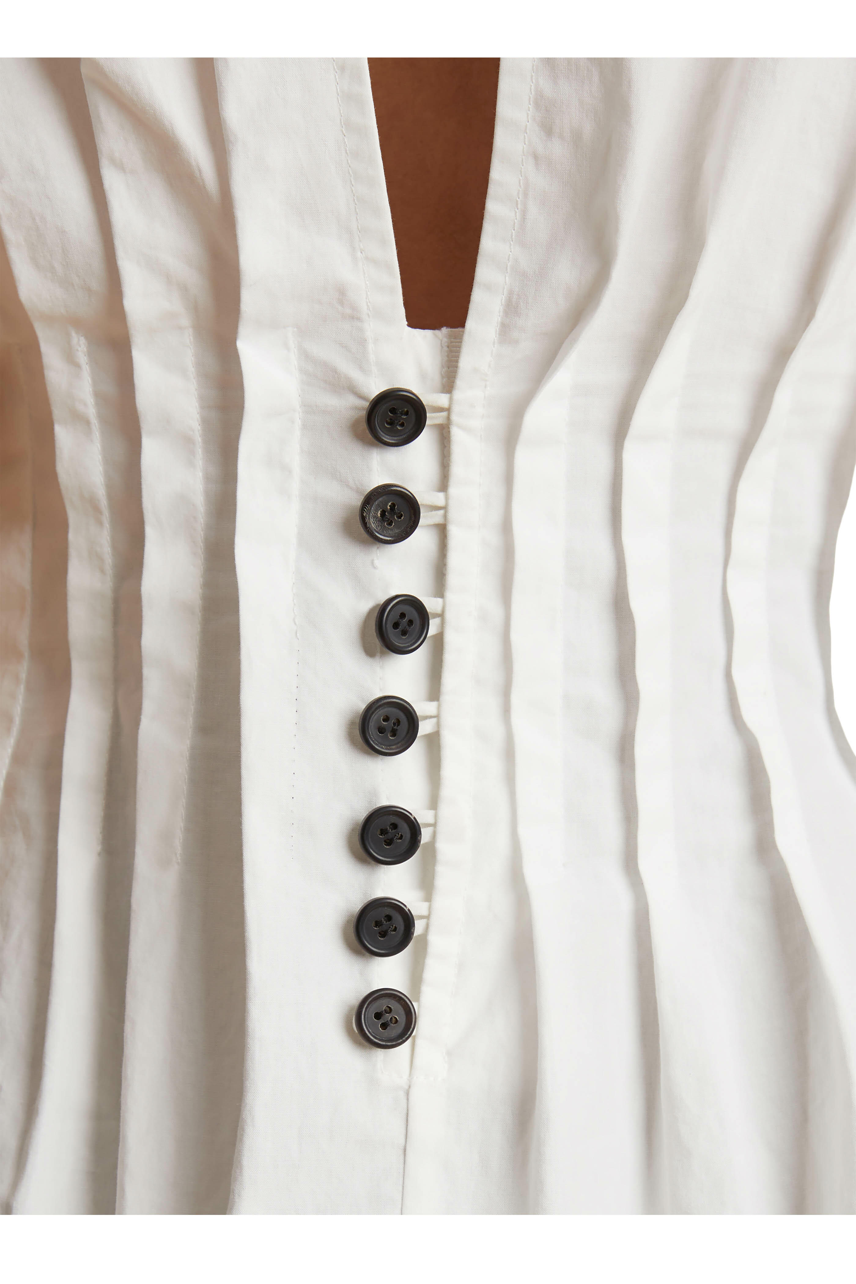 Khaite - Westin Bone Poplin Cotton Top