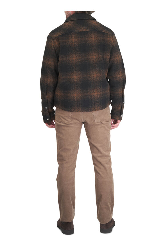 Fedeli Dark Brown Cashmere Cable Knit Full Zip Sweater - view 3