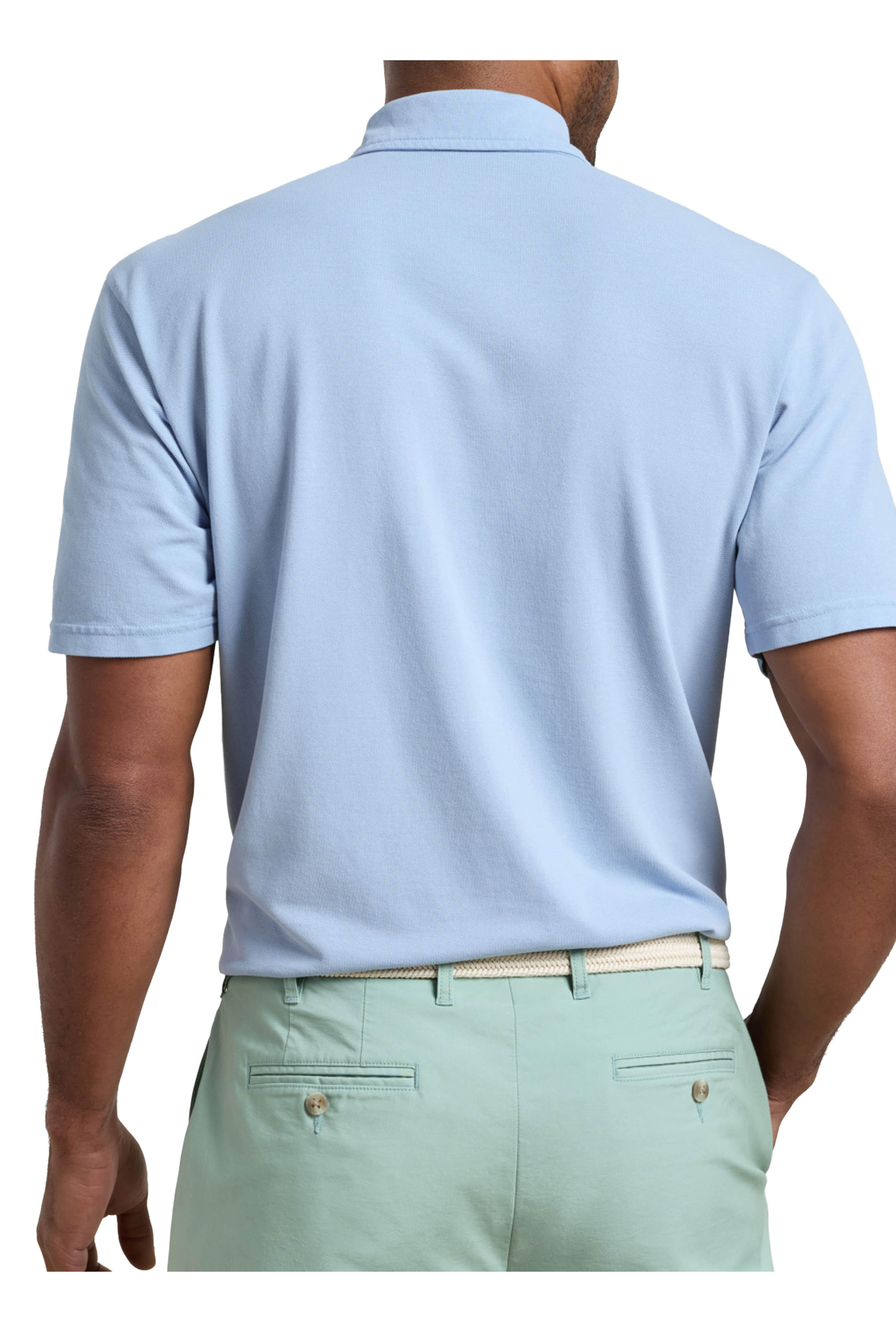 Peter Millar - Everyday Cottage Blue Cotton Piqué Polo - view 4
