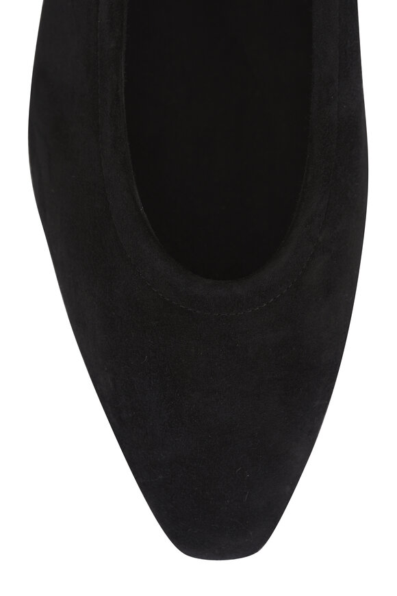 Loro Piana Black Suede Primula Ballerina Flat - view 4
