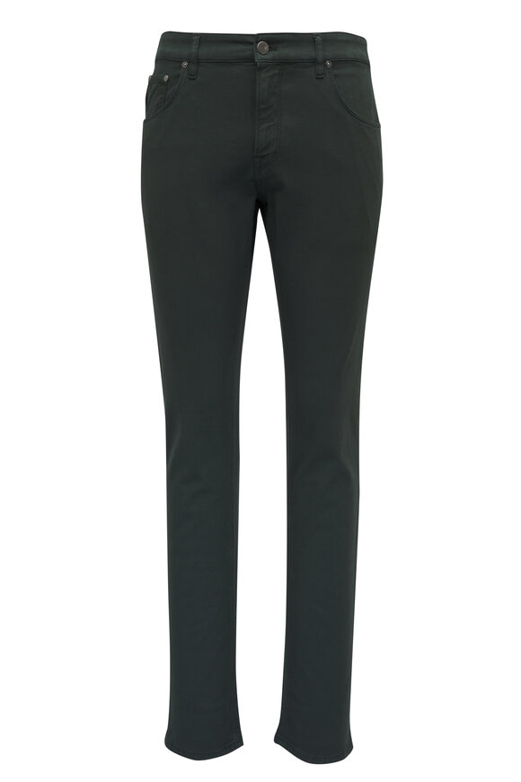 PT Torino Jazz Green Cotton & Cashmere Five Pocket Pant