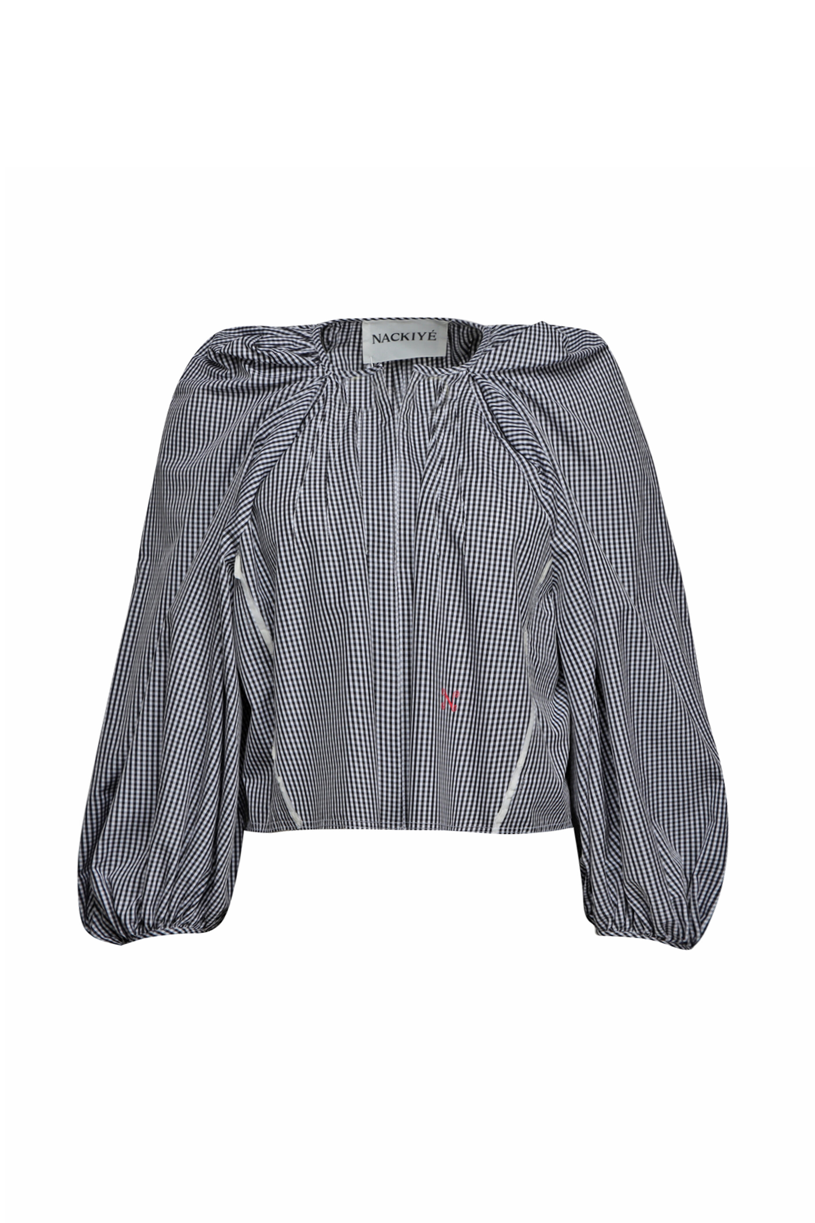 Nackiye - Vichy Noir Grand Bazaar Top