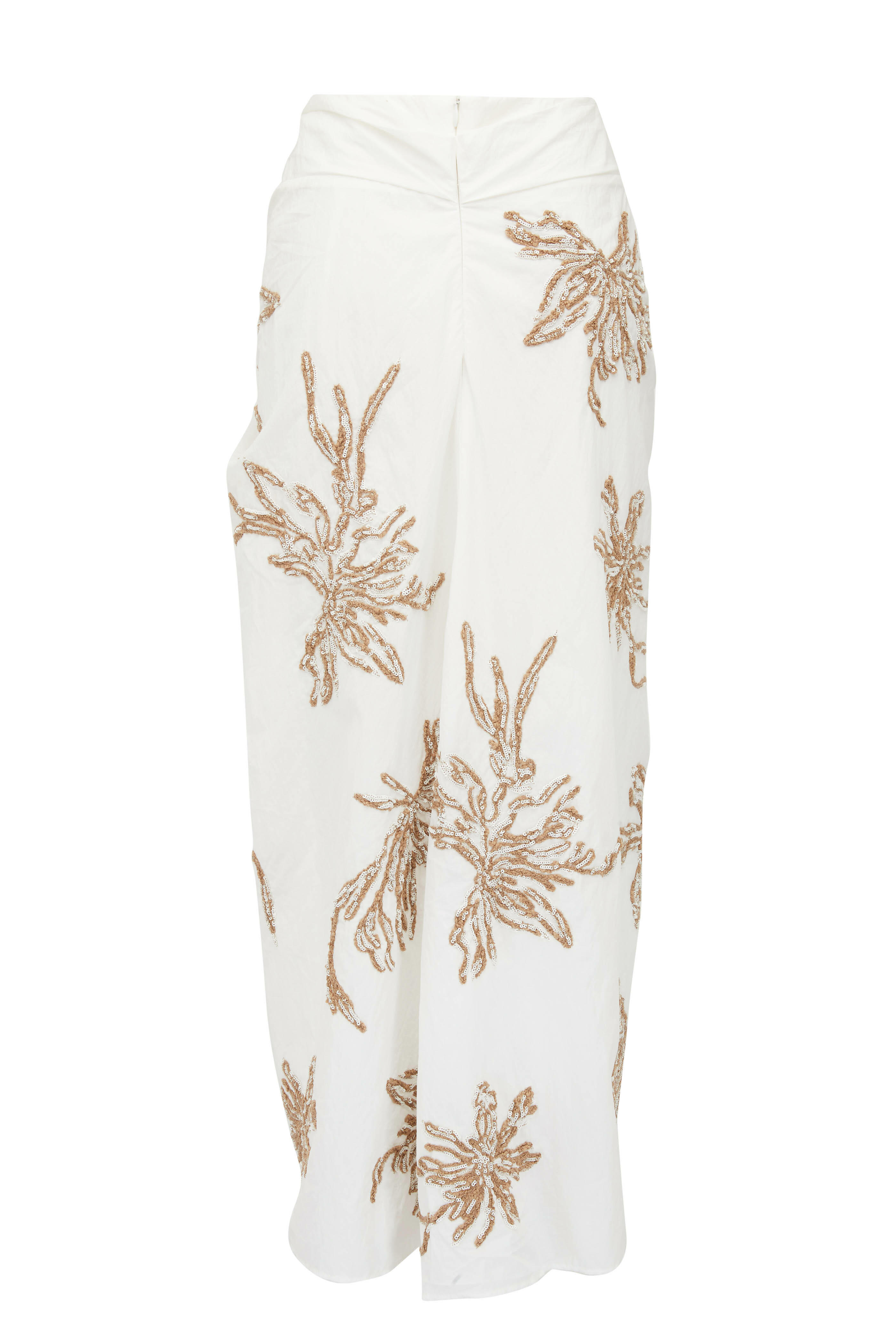 Brunello Cucinelli floral-embroidered cotton shorts