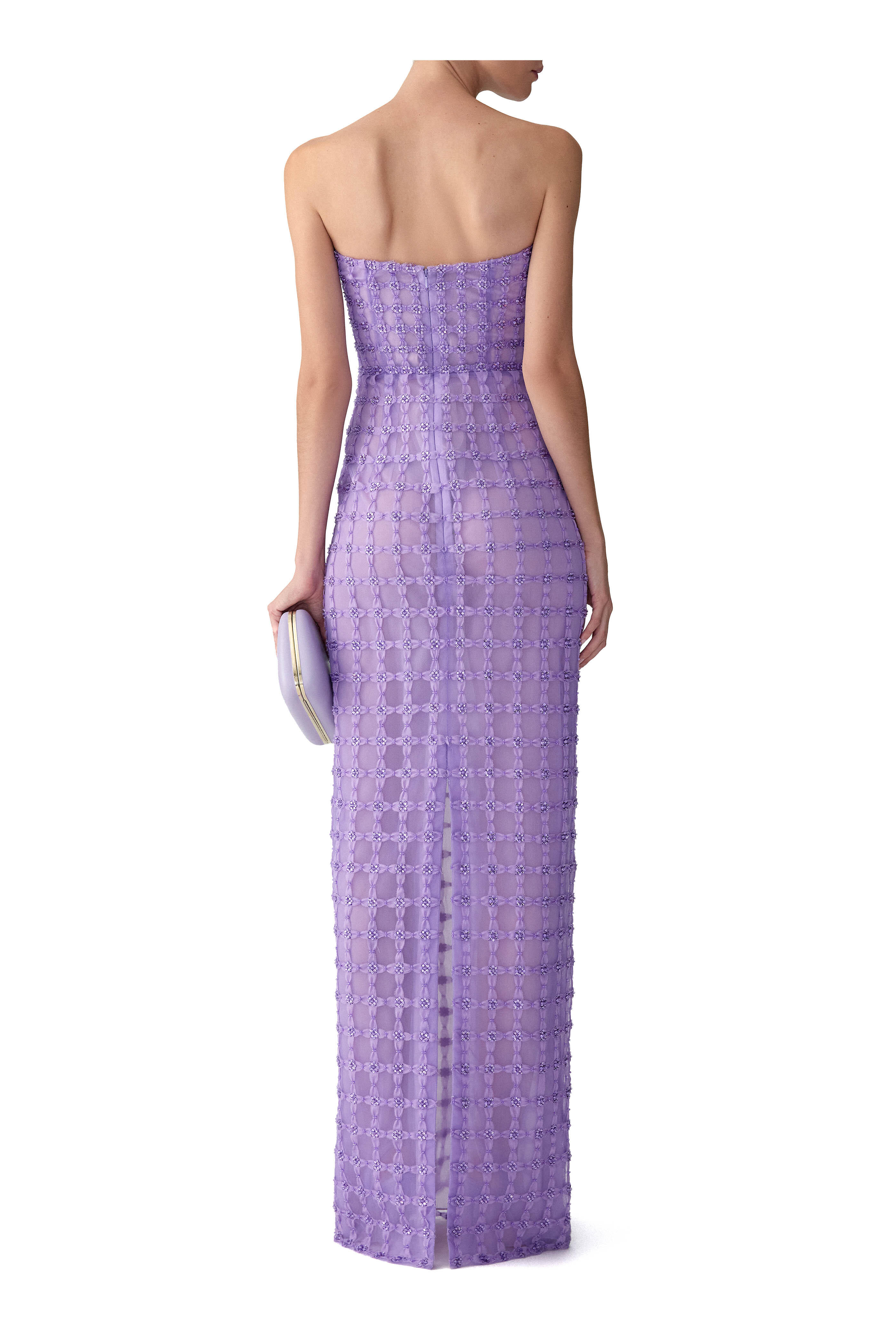 Carolina Herrera - Violeta Embellished Strapless Column Gown - view 3