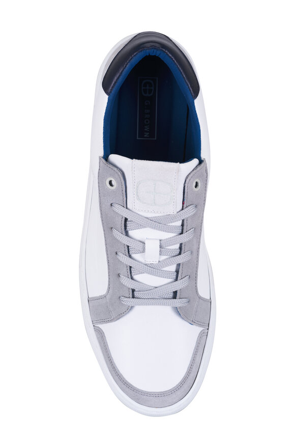 G Brown - Dynamic Blue & White Leather Sneaker