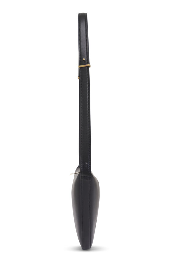 Totême Black Leather Scooped Sling Shoulder Bag - view 4