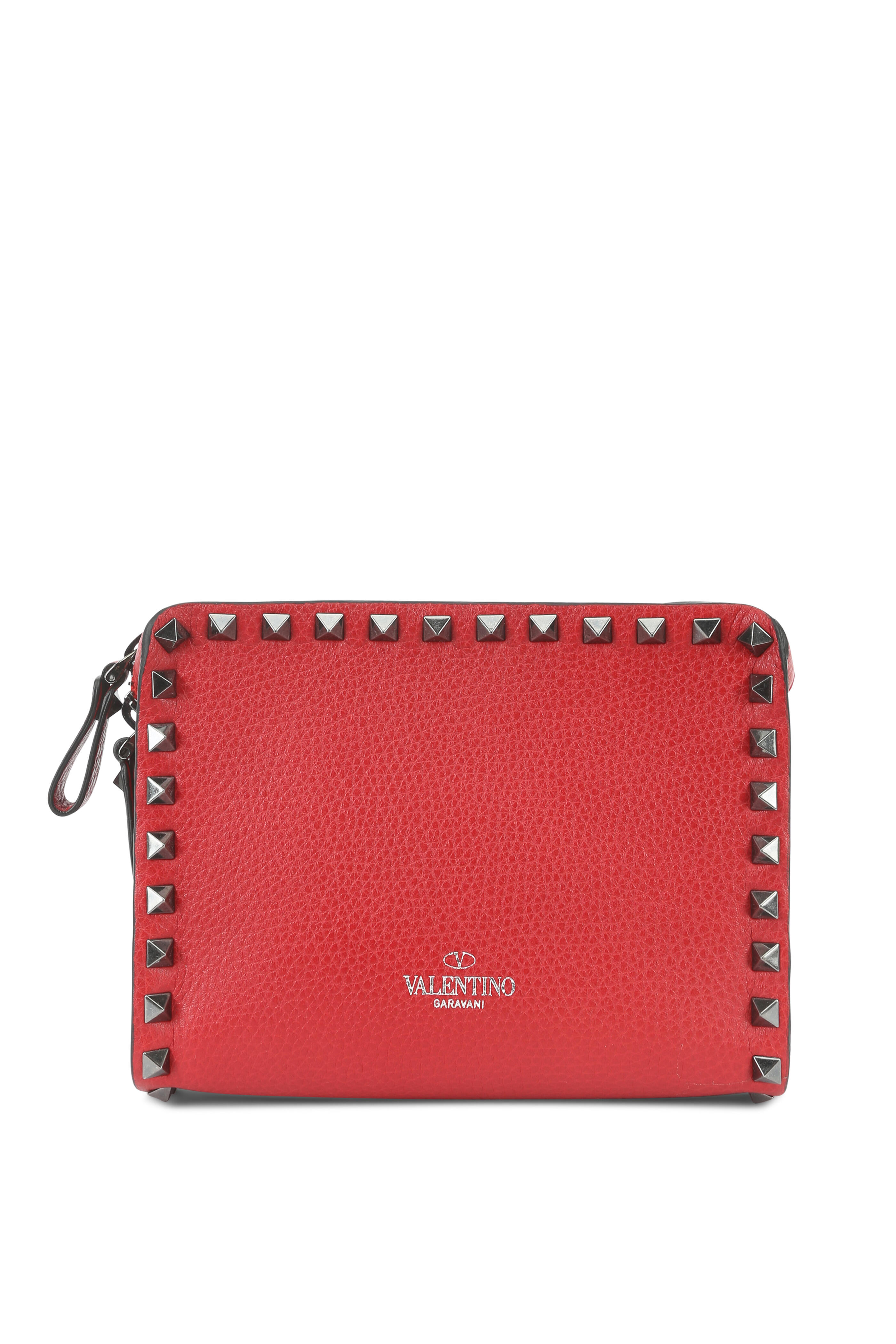 Valentino Garavani - Rockstud Red Leather Front Pocket
