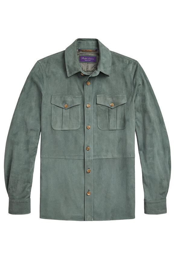 Ralph Lauren Purple Label - Green Bay Suede Shacket