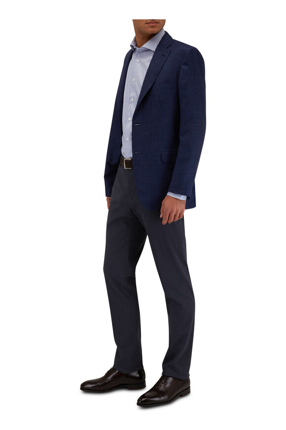 Brioni - Blue Plaid Cashmere Blend Sportcoat